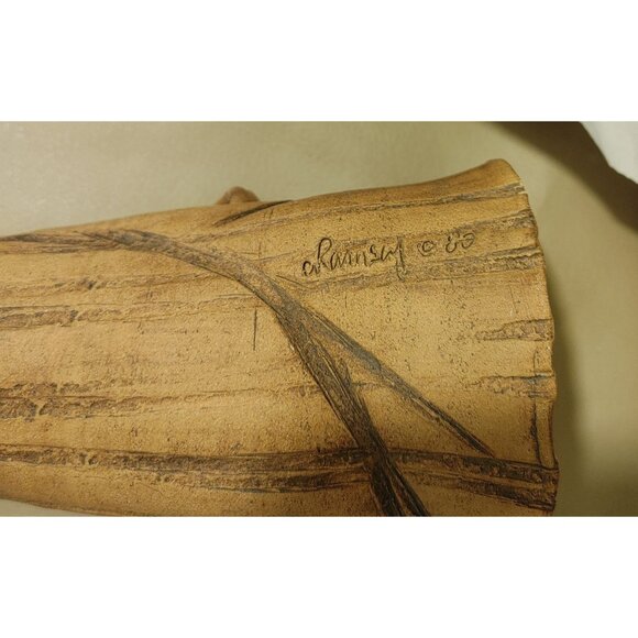 Rumsey Vase Pottery Birds Tree Trunk Art Nature 8 inches by 4 inches - Picture 11 of 16